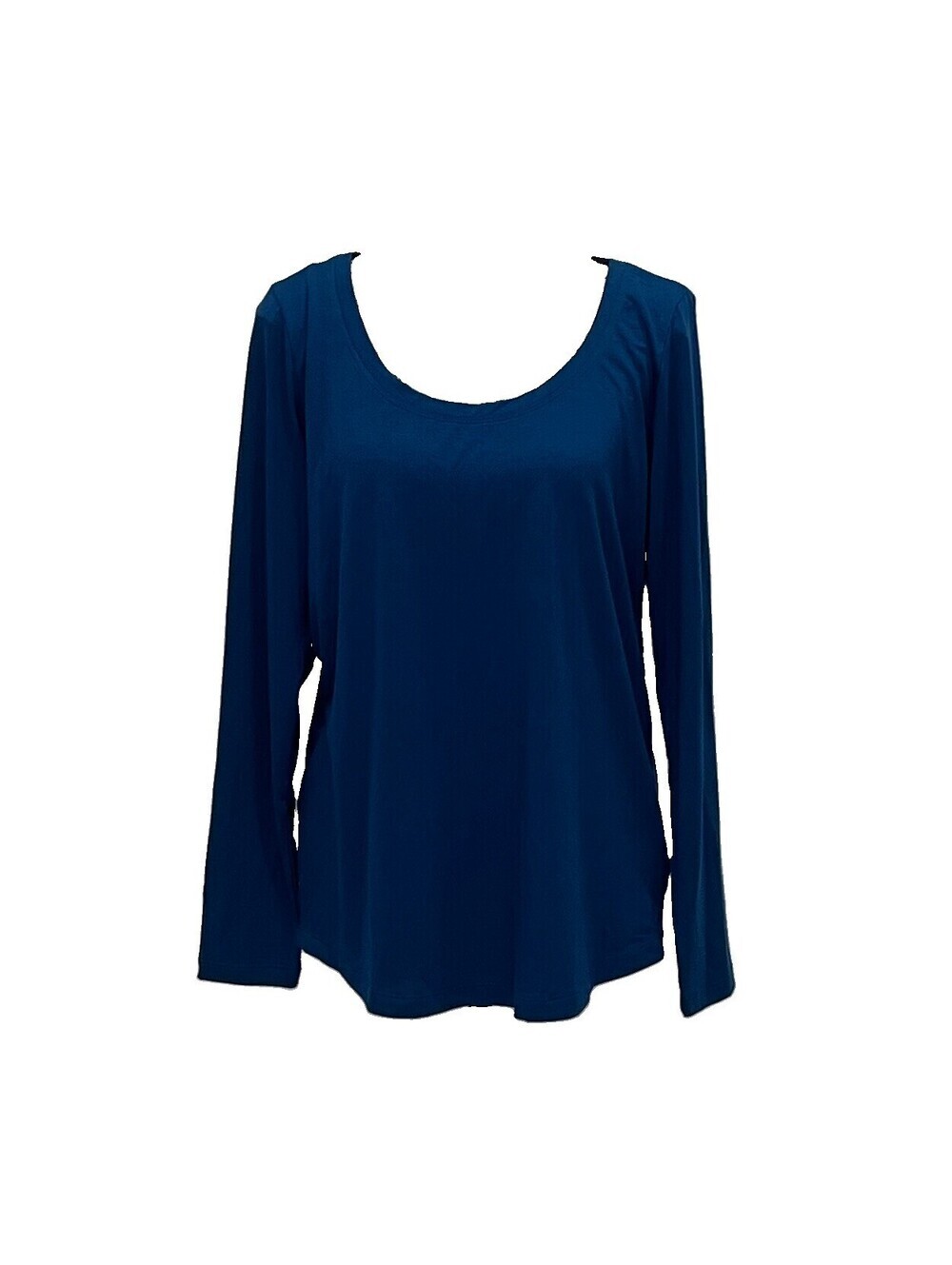 Athleta Cloudlight Restore Tee Small Asymmetrical Long Sleeve Top Blue Stretch - Picture 2 of 9
